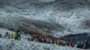 Hikers Scramble as New Fissure Opens Up at Icelandic Volcano 