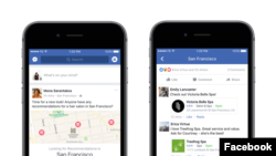 Facebook launches a new service called Recommendations, which allows users to order food and buy tickets. (Facebook)