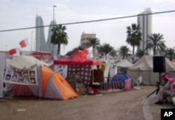 Part of the Pearl Roundabout tent city, March 12, 2011