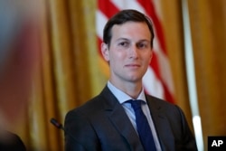 FILE - White House senior adviser Jared Kushner listens during an event with President Donald Trump in the East Room of the White House, June 22, 2017, in Washington.