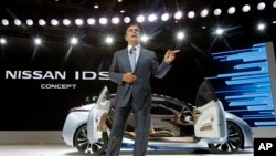 CEO Nissan Motor, Carlos Ghosn, dalam sebuah acara di Tokyo Motor Show (foto dok.)