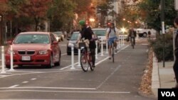 Bicycle commuters in Washington, DC.