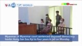 VOA60 World - Myanmar’s Aung San Suu Kyi Sentenced to 2 Years in Prison