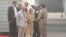 Britain's Prince Charles and his wife Camilla, Duchess of Cornwall, arrive in New Delhi, India, Wednesday, Nov. 8, 2017. The royal couple are in the country on a two-day visit.