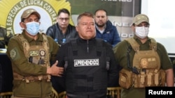 Jenderal Bolivia Juan Jose Zuniga dihadirkan setelah penangkapannya oleh pihak berwenang karena upaya kudeta di La Paz, Bolivia, 26 Juni 2024. (Foto: REUTERS/Claudia Morales)