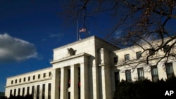 FILE - The Federal Reserve building is pictured in Washington.