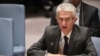 FILE - Mark Lowcock, the U.N. Humanitarian Affairs Emergency and Relief Coordinator, address United Nations Security Council with a report on Yemen, Oct. 23, 2018 at U.N. headquarters.