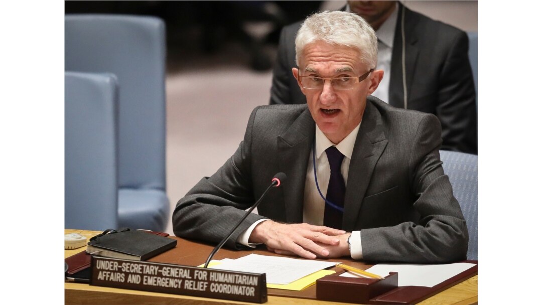 FILE - Mark Lowcock, the U.N. Humanitarian Affairs Emergency and Relief Coordinator, speaks at U.N. headquarters, Oct. 23, 2018.