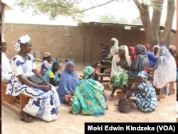 Women and girls gather at a women's center opened by Aissa Doumara Ngatansou, in Maroua, March 6, 2019.