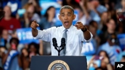 Barack Obama, Capital University, Columbus, Ohio, le 1er novembre 2016. 