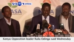 VOA60 Africa - Kenya Opposition Leader: Don't Accept Election Results