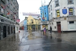 Empty city center shopping streets are seen as the coronavirus disease (COVID-19) outbreak continues, in Galway, Ireland, Oct. 19, 2020.