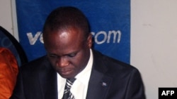 Willy Bakonga, ministre ya kala ya Sports mpe ya kelasi ya nse, kati kati mpe professionel, le 21 avril 2008 à Kinshasa.