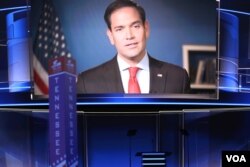Marco Rubio addresses the Republican National Convention, July 20, 2016. (A. Shaker/VOA)