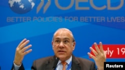 FILE - Angel Gurria, secretary-general of the Organization for Economic Co-operation and Development (OECD), July 19, 2013. 