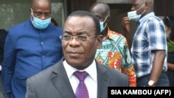 Pascal Affi N'Guessan, atual Presidente e antigo primeiro-ministro da Costa do Marfim, é candidato às presidenciais de 31 de outubro. Abidjan, 15 de outubro 2020