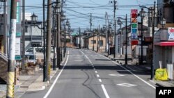 지난해 3월 원전 대피령이 여전히 유지되고 있는 일본 후쿠시마현 나미에.