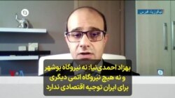 بهزاد احمدی‌نیا: نه نیروگاه بوشهر و نه هیچ نیروگاه اتمی دیگری برای ایران توجیه اقتصادی ندارد