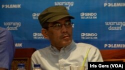 Ketua Tim Reformasi Tata Kelola Migas, Faisal Basri dalam diskusi di Jakarta, Sabtu, 27 Desember 2014 (Foto: VOA/Iris Gera)