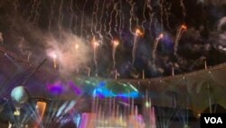 "Leila, the Land of Imagination," the grand finale of the Riyadh Season, incorporated dancing, music and fireworks, at the King Fahd Stadium in Saudi Arabia, Jan. 16, 2020. (Sabina Castelfranco/VOA)