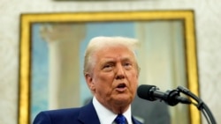 Presiden AS Donald Trump berbicara di Kantor Oval di Gedung Putih, Washington, pada 12 Februari 2025. (Foto: AP/Alex Brandon)