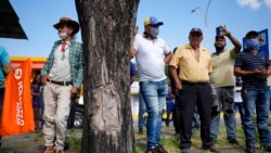 Supporters of opposition leader Freddy Superlano gather for a demonstration in Barinas, Venezuela, Dec. 4, 2021.