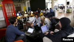 Start-Up Chile participants work at the program’s headquarters in Santiago, Aug. 10, 2015. Since 2010, the Chilean government has awarded over $40 million in seed capital to thousands of up-and-coming innovators. It has fostered a tech hub nicknamed Chilecon Valley.