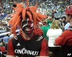 Nathan Brock, a University of Cincinnati fan at March Madness game in Washington, D.C.