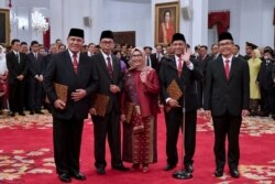 Lima Pimpinan KPK periode 2019-2023 usai dilantik di Istana Negara, Jakarta , Jumat (20/12) (Biro Setpres)