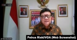 Menteri Pendayagunaan Aparatur Negara dan Reformasi Birokrasi Tjahjo Kumolo. (Foto: Tangkapan layar/Petrus Riski/VOA).