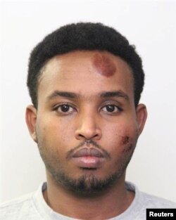 Abdulahi Hasan Sharif, 30, a Somali immigrant, is shown in this police booking photo provided in Edmonton, Alberta, Canada, Oct. 2, 2017.