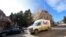 A FedEx delivery van is shown on Nov. 18, 2020, in the gaming town of Central City, Colo.
