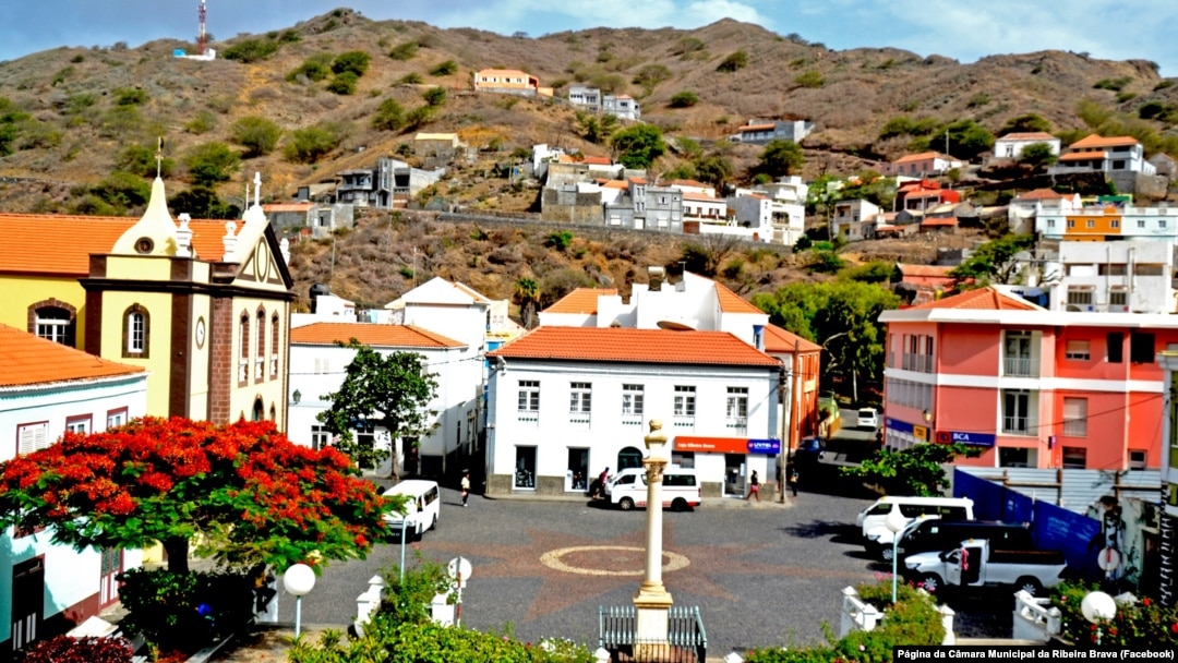 Centro da cidade da Ribeira Brava, São Nicolau, Cabo Verde