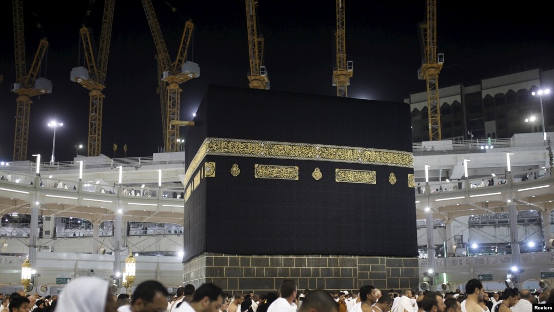 Muslim pilgrims pray around the holy Kaaba at the Grand Mosque on the first day of Eid al-Adha during the annual hajj pilgrimage in Mecca, Sept. 24, 2015.