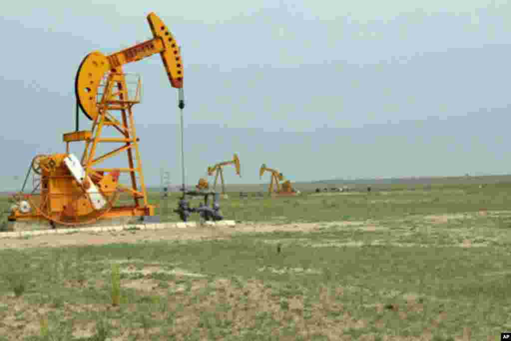 俗称“磕头机”的采油设备在草原上常能看到
