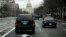 President Obama's motorcade travels down Pennsylvania Avenue toward the Capitol, Washington, March 12, 2013.