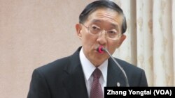 台湾外交部长林永乐9月25号于立法院 (美国之音张永泰拍摄)