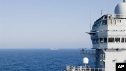 Handout photo provided by Ecpad shows a Gazelle attack helicopter on the deck of the French helicopter carrier "Tonnerre", on June 4, 2011, off the Libyan coast