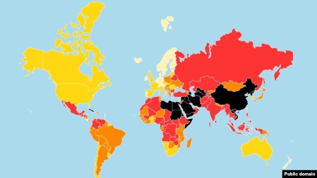 在2019年无国界记者(RSF)世界新闻自由指数中,中国进一步下滑,在180个国家中排名177。