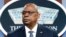 FILE - US Secretary of Defense Lloyd Austin pauses while speaking during a media briefing at the Pentagon, Nov. 17, 2021, in Washington. 