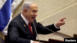 Le Premier ministre israélien Benjamin Netanyahu à la Knesset.