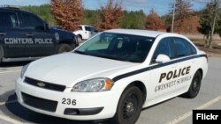 Une voiture de police en Georgie, Etats-Unis.