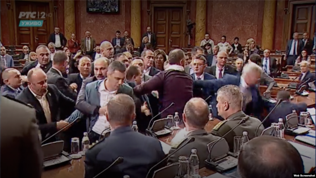 Fizički incident u Skupštini Srbije, 27. decembra 2019.