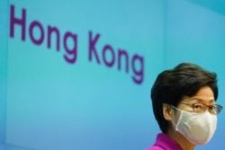 Hong Kong Chief Executive Carrie Lam speaks during a news conference over planned changes to the electoral system, in Hong Kong, China, March 8, 2021.