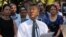 FILE - U.S Ambassador to Albania Donald Lu speaks at a civil society rally in Tirana, July 19, 2016.