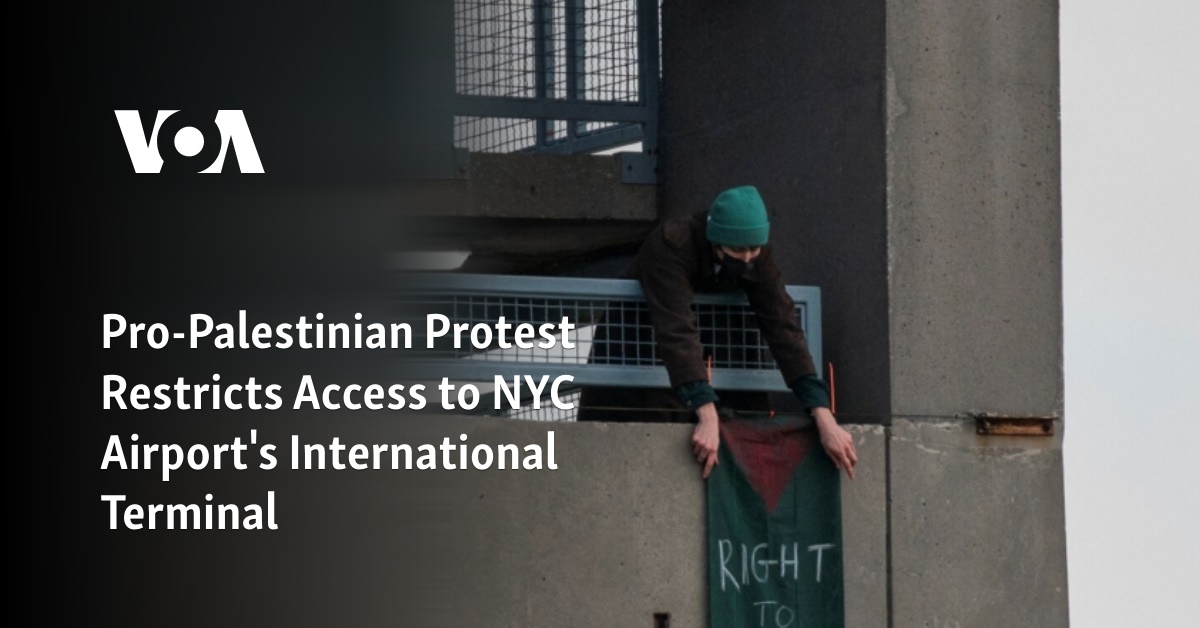 Pro-Palestinian Protest Restricts Access to NYC Airport's International Terminal