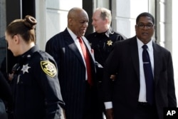 Bill Cosby departs after a pretrial hearing in his sexual assault case, March 29, 2018, at the Montgomery County Courthouse in Norristown, Pa.