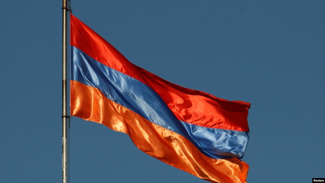 The Armenian national flag 