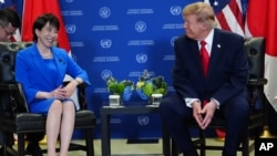 唐纳德·特朗普(Donald Trump)总统在联合国总部与日本首相高市早苗(Sanae Takaichi)举行会谈。(2026年9月22日)