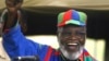 FILE - Namibian and ruling Swapo party President Sam Nujoma speaks during an election rally in Windhoek, Namibia, Nov. 13, 2004. 